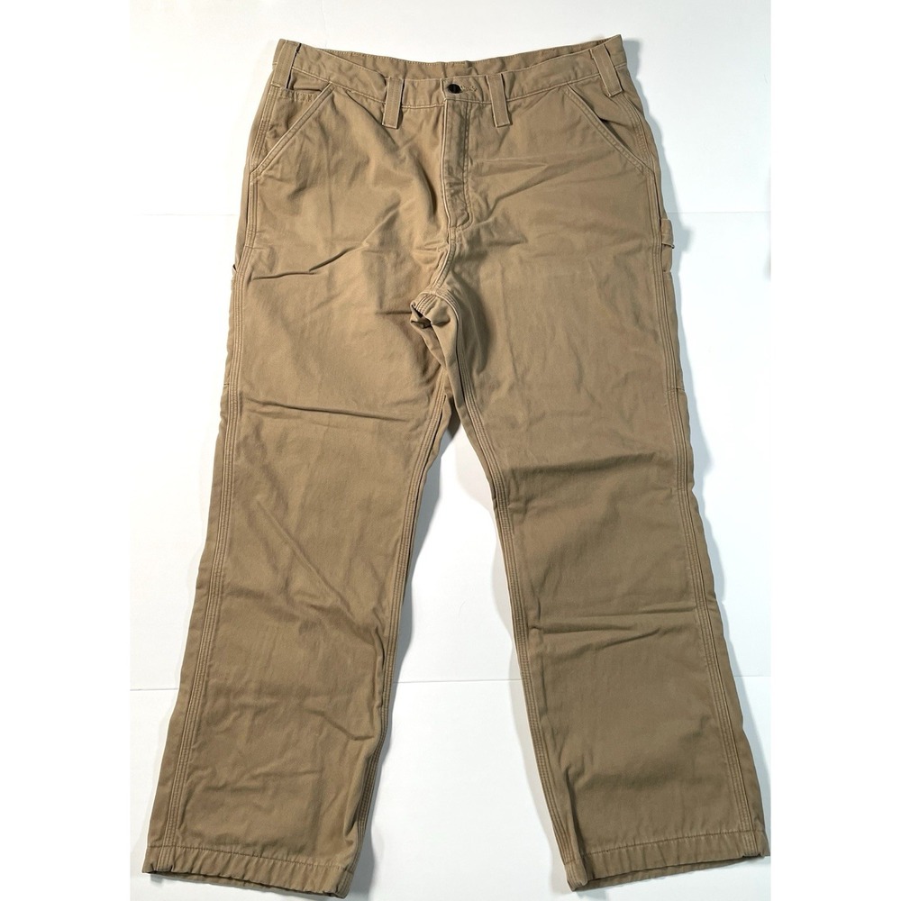 Carharrt Insulated Lined Carpenter Pants Mens 38 X 29 Relaxed Fit 100% Cotton